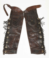 DARK BROWN CHAPS 8 TASSEL<br>F