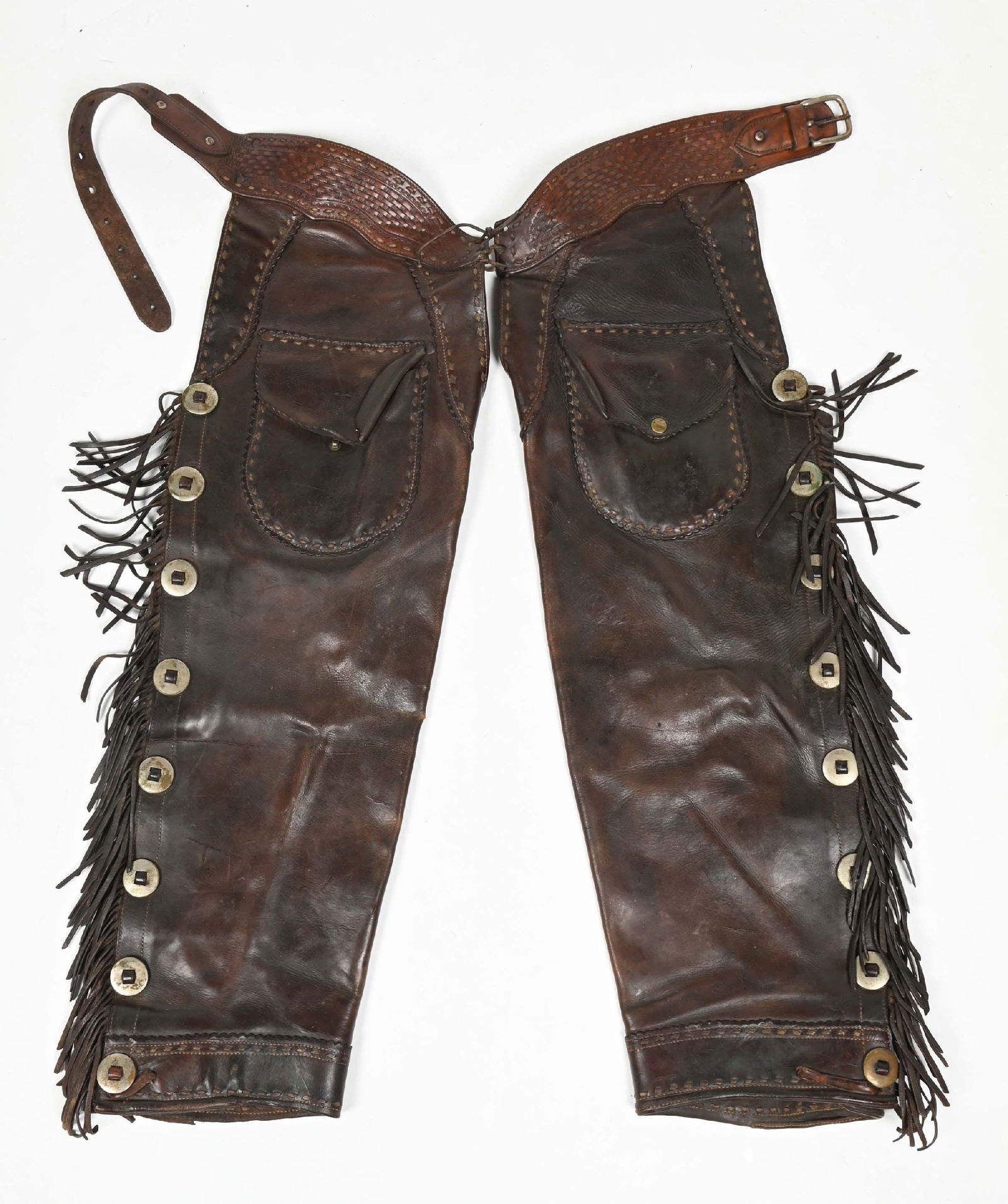 DARK BROWN CHAPS 8 TASSELFringed