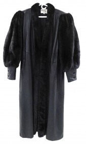 DARK BROWN MINK AND LEATHER CO