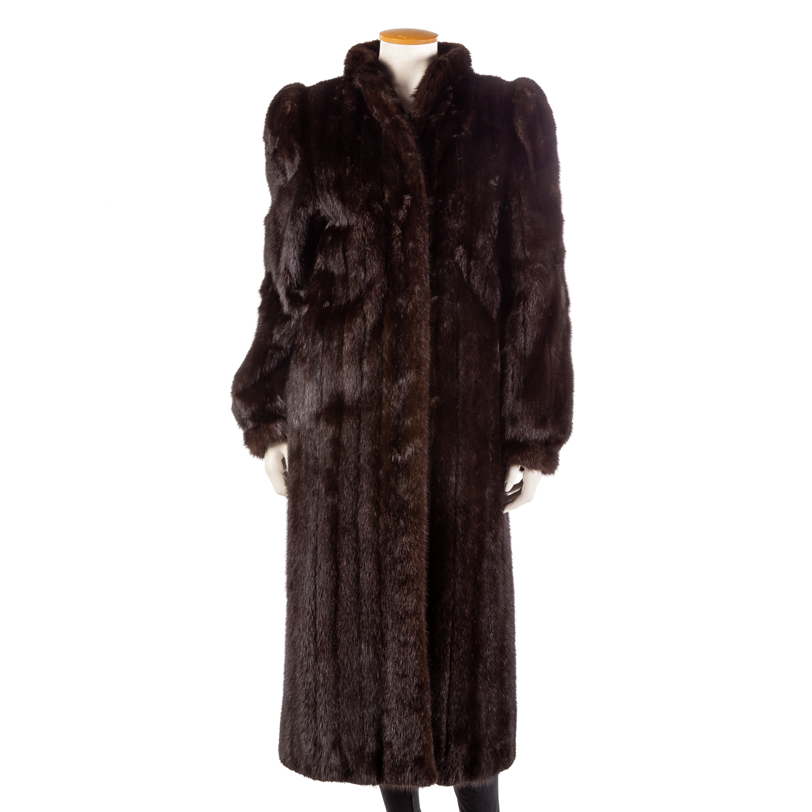 DARK BROWN MINK FULL-LENGTH COAT
