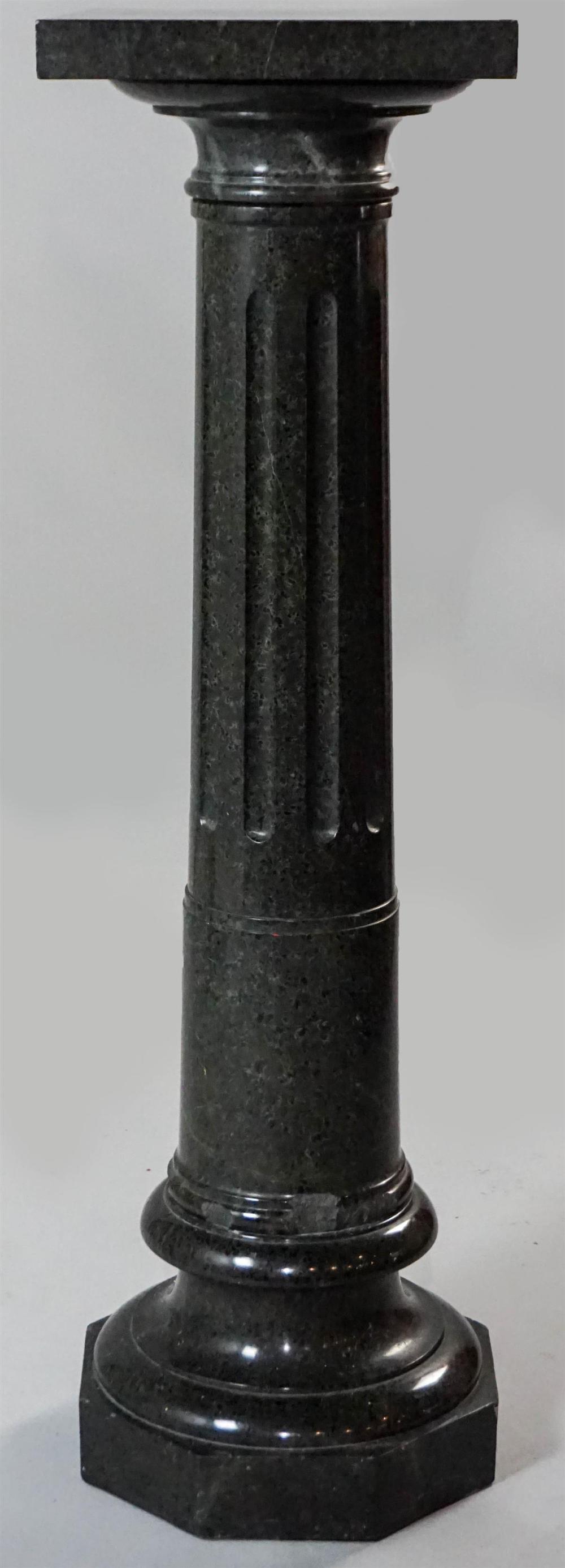 DARK GREEN MARBLE PEDESTALDARK