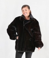 DARK RANCH MINK & LEATHER JACK