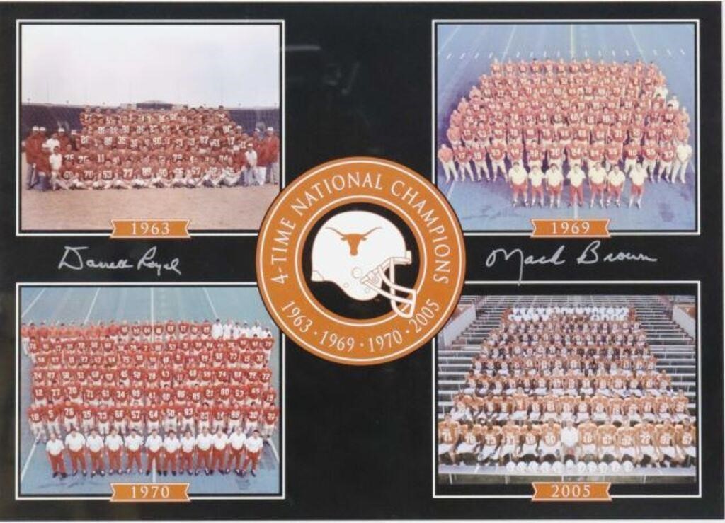 DARREL ROYAL & MACK BROWN SIGNED