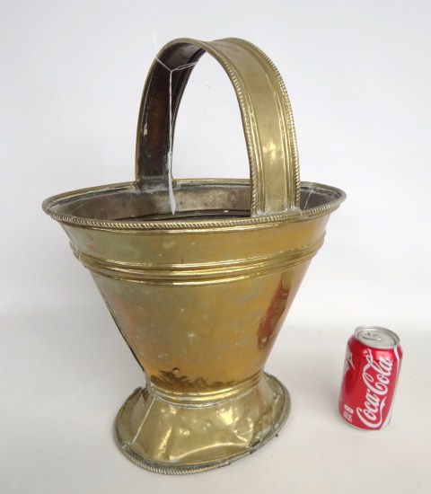 Dated 1775 brass scuttle. 19'' Ht.