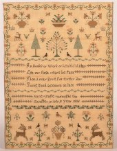 DATED 1836 NEEDLEWORK SAMPLER