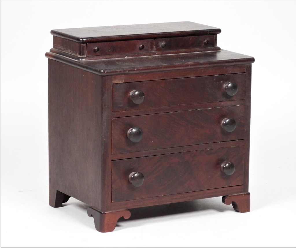 DATED 1843 EMPIRE FLAME MAHOGANY