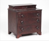 DATED 1843 EMPIRE FLAME MAHOGA