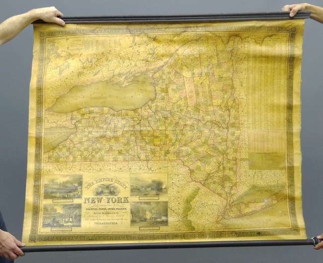 Dated 1845 roll out map ''The