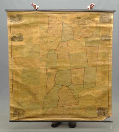 Dated 1858 Map of Dutchess County