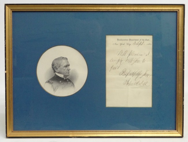 Dated Sept. 1864 letter signed by