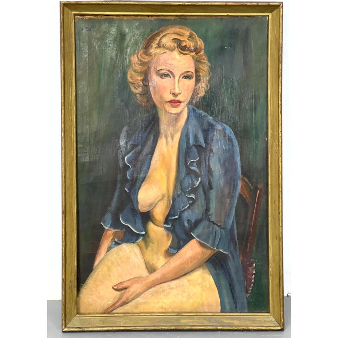 DAUCHER Signed Semi Nude Portrait