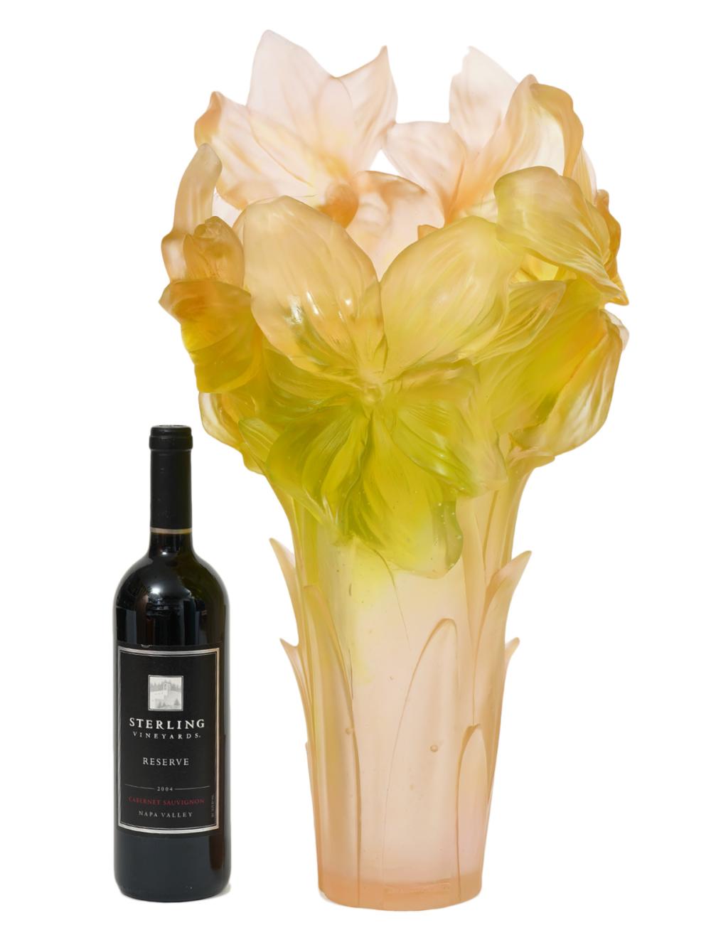 DAUM AMARYLLIS PATE DE VERRE MAGNUM