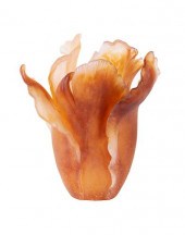 DAUM AMBER CRYSTAL VASEDAUM AM