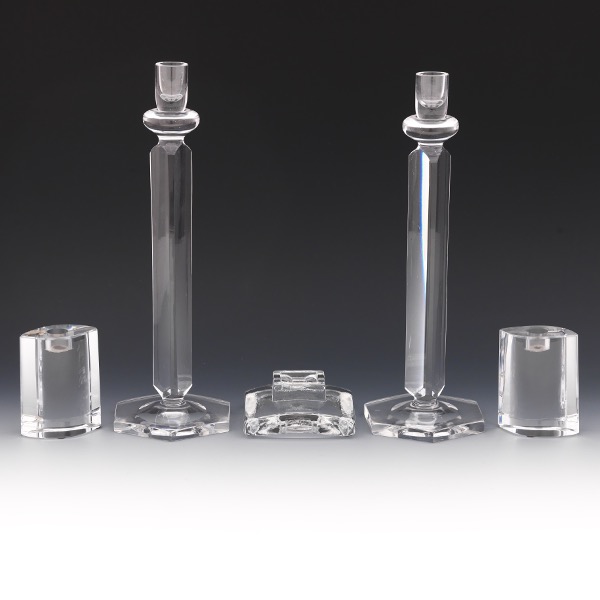 DAUM AND KOSTA BODA, FIVE PIECES OF