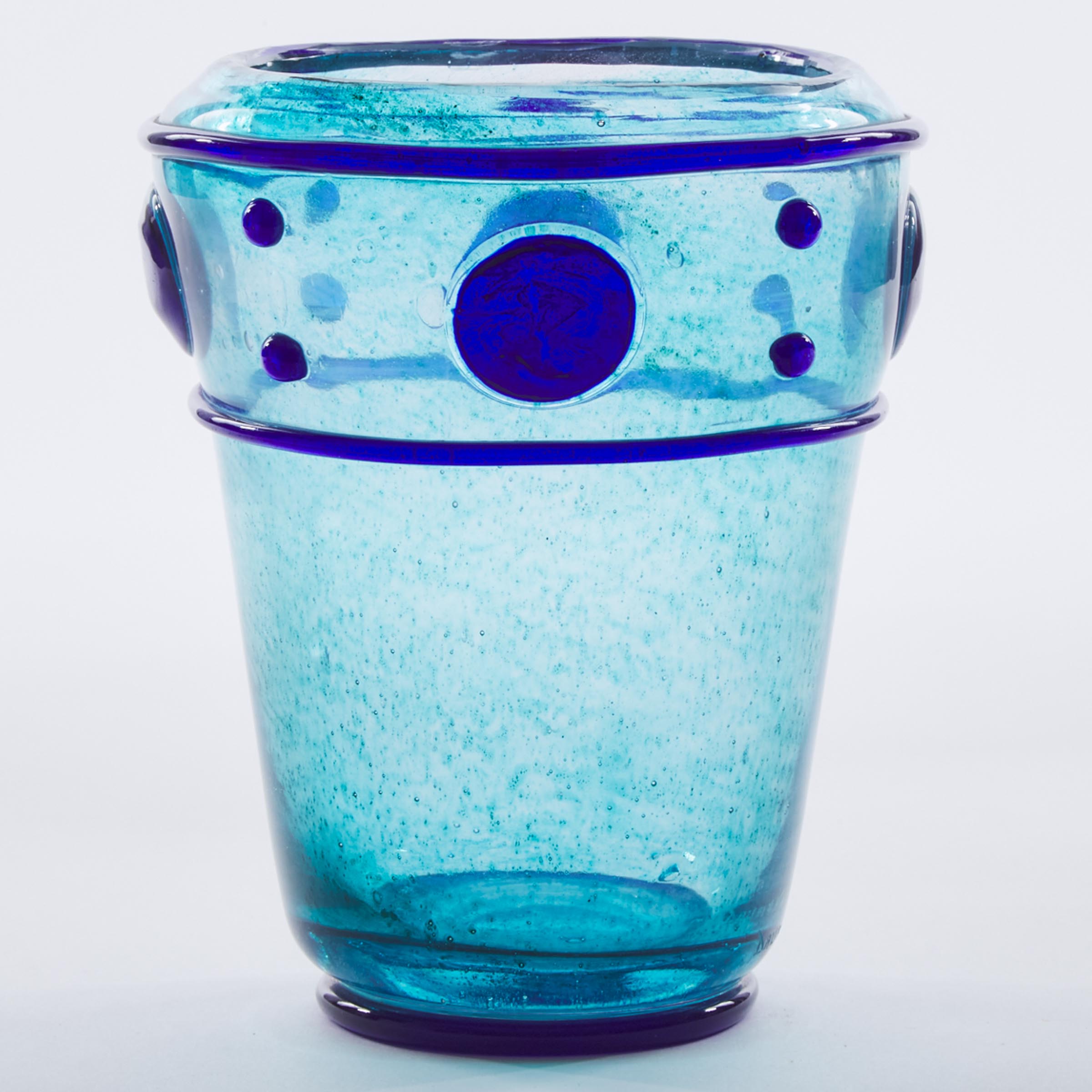 Daum Cobalt Glass Vase, 20th