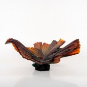 DAUM CRYSTAL BOWL, PALM TREELi