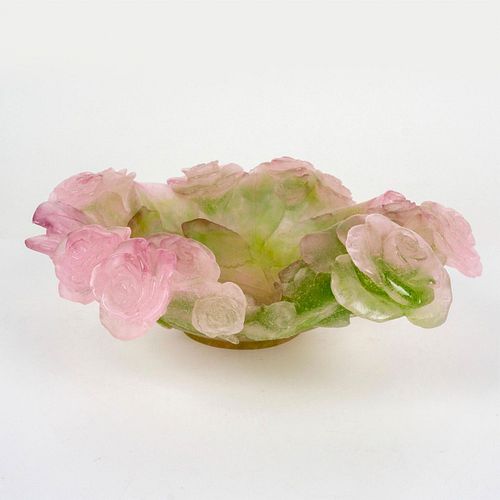 DAUM CRYSTAL BOWL, ROSE PASSIONPink