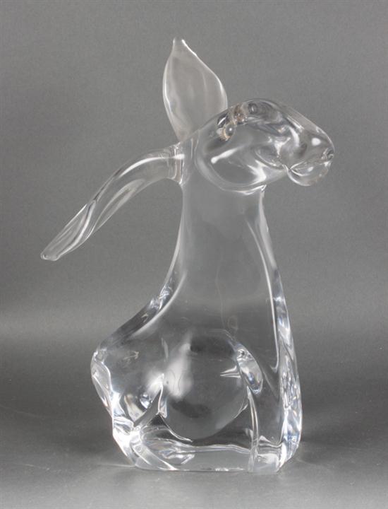 Daum crystal donkey figure 20th