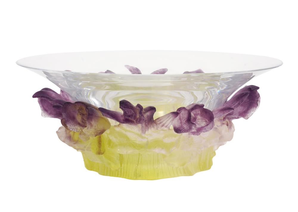 DAUM CRYSTAL IRIS BOWL NEW IN