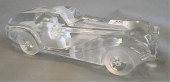 DAUM CRYSTAL RACE CAR, SIGNED