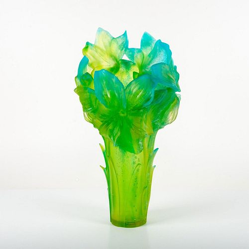 DAUM CRYSTAL VASE, AMARYLLISLimited