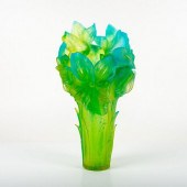 DAUM CRYSTAL VASE, AMARYLLISLi
