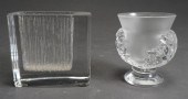 DAUM CRYSTAL VASE AND LALIQUE