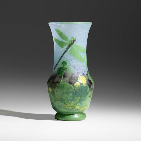 Daum. Exceptional dragonfly vase.