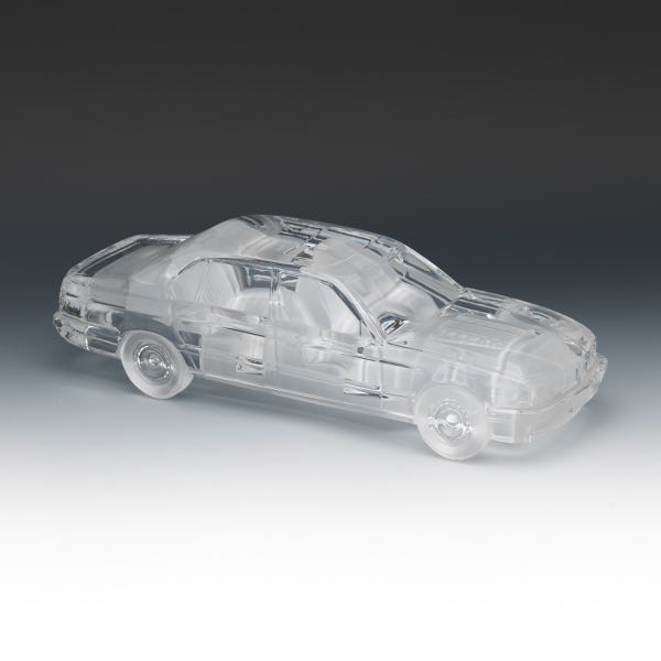 DAUM FRANCE CRYSTAL BMW 750IL 15" x