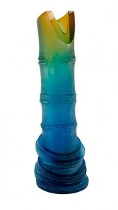 DAUM FRANCE "VASE BAMBOU" BY E