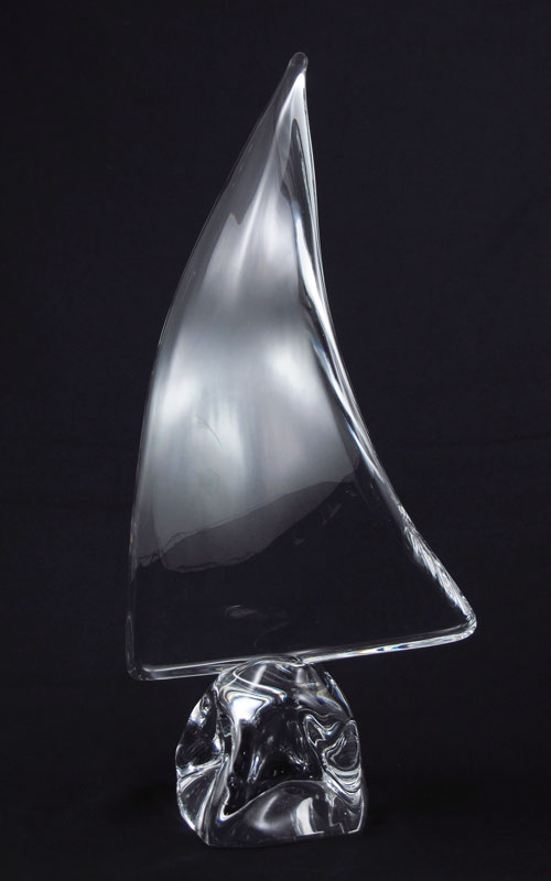 DAUM FRENCH CRYSTAL SAILBOAT