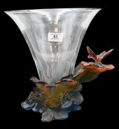 DAUM GLASS PAPILLON VASEDaum G