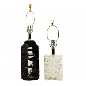 DAUM, LYNX TABLE LAMPS, TWO Da