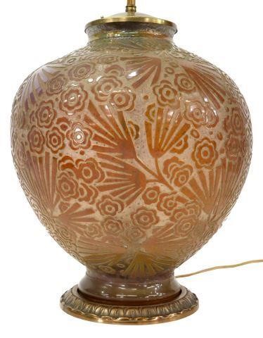 DAUM NANCY ART DECO ETCHED GLASS