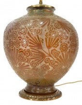 DAUM NANCY ART DECO ETCHED GLA