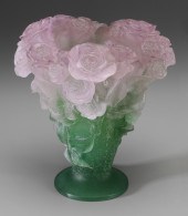 Daum Nancy Art Glass Vase Fren