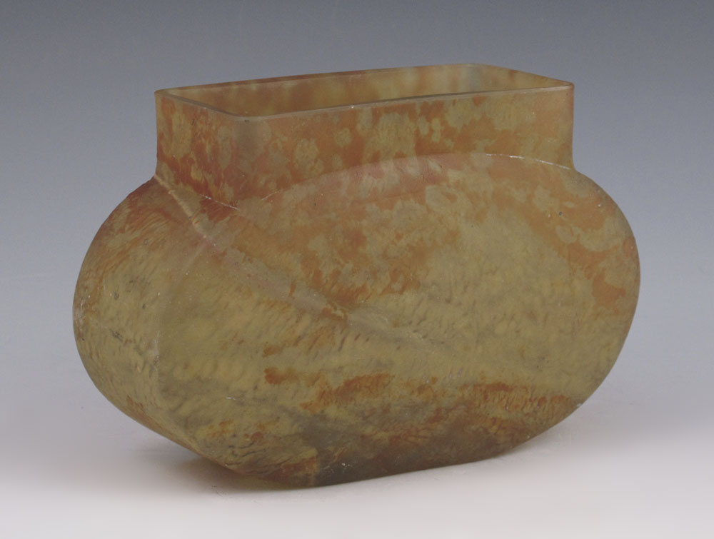 DAUM NANCY ART GLASS VASE: