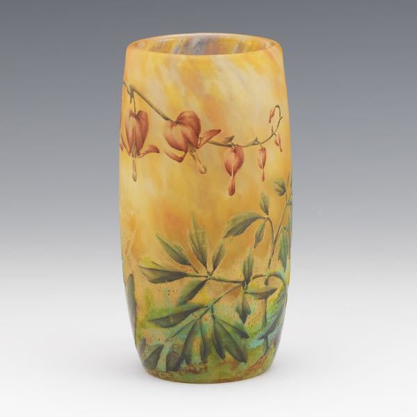DAUM NANCY BLEEDING HEART VASE 4 ¾"