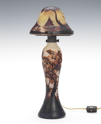 Daum Nancy Cameo Glass Lamp Each