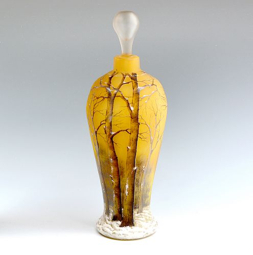 DAUM NANCY ENAMEL PAINTED FOREST