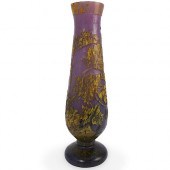 DAUM NANCY ENAMEL VASEDESCRIPT