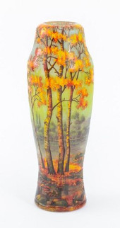 DAUM NANCY ENAMELED ACID ETCHE