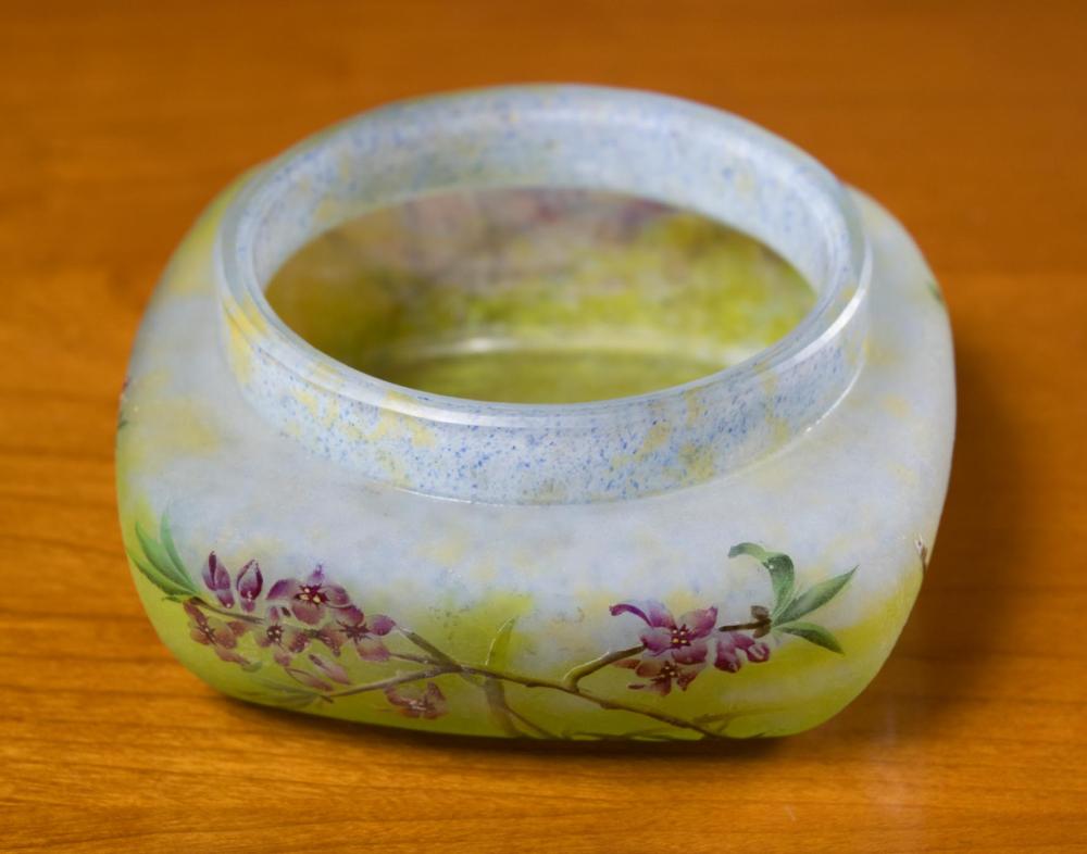 DAUM NANCY ENAMELED ART GLASS