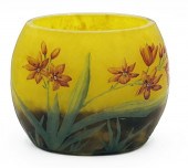 DAUM NANCY FLORAL ART GLASS PI