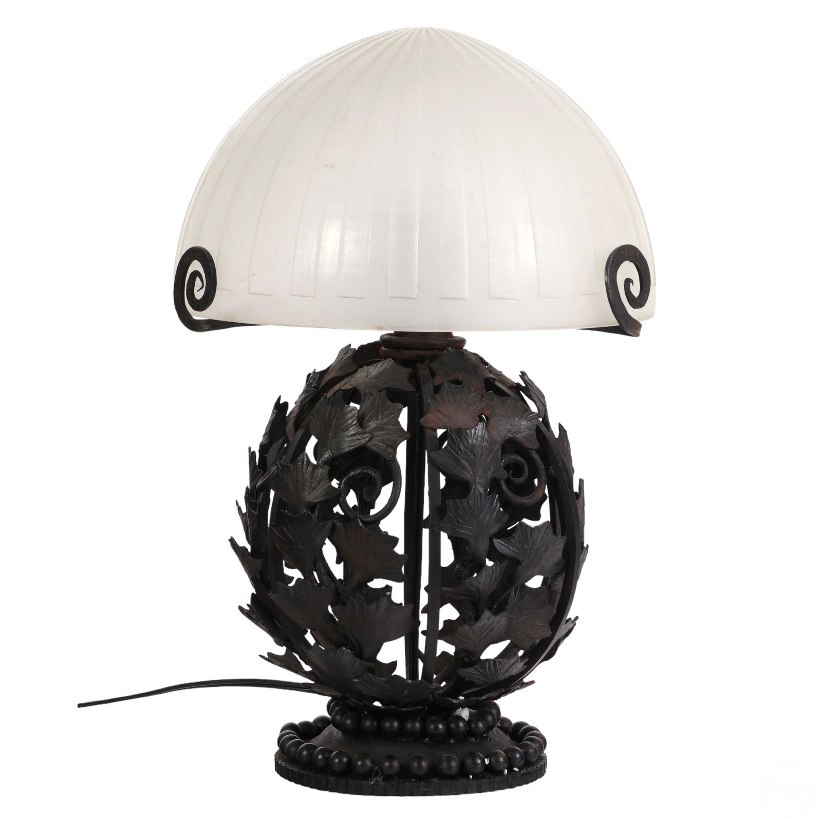 DAUM NANCY GLASS & FORGED IRON