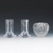 DAUM NANCY PAIR OF CRYSTAL CAN