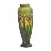 DAUM NANCY, SCENIC VASE Daum N