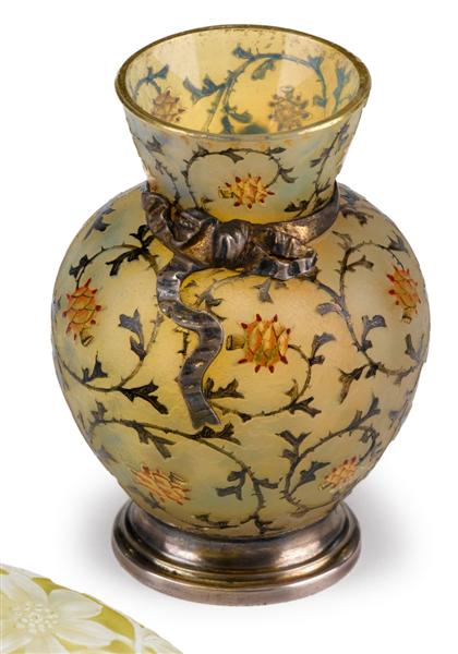 Daum Nancy silver mounted glass