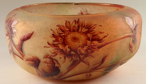 DAUM NANCY SUNFLOWER CAMEO ART