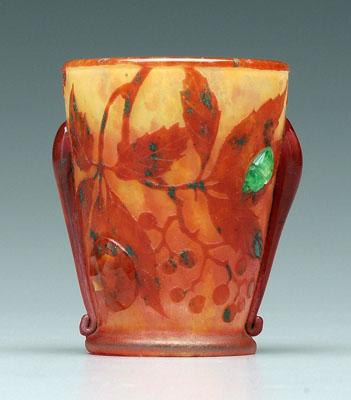 Daum Nancy vase, cameo decoration